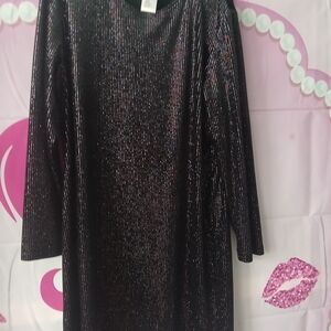 Elegant Black Metallic Dress